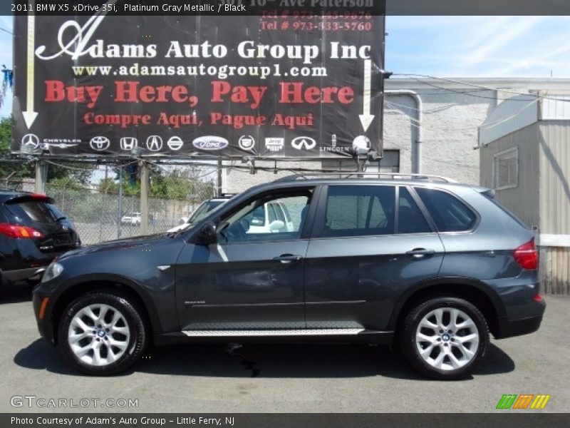 Platinum Gray Metallic / Black 2011 BMW X5 xDrive 35i