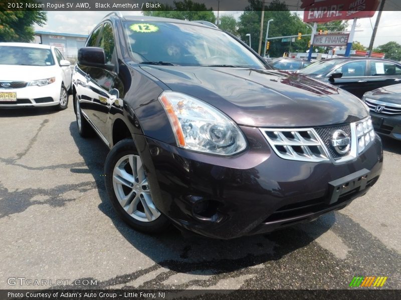 Black Amethyst / Black 2012 Nissan Rogue SV AWD