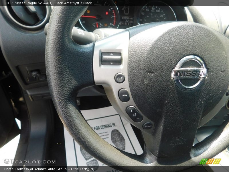 Black Amethyst / Black 2012 Nissan Rogue SV AWD