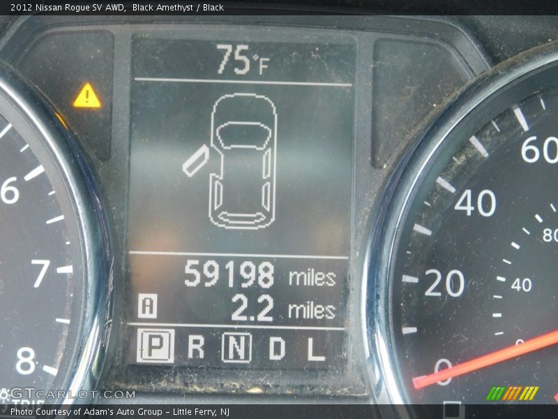 Black Amethyst / Black 2012 Nissan Rogue SV AWD