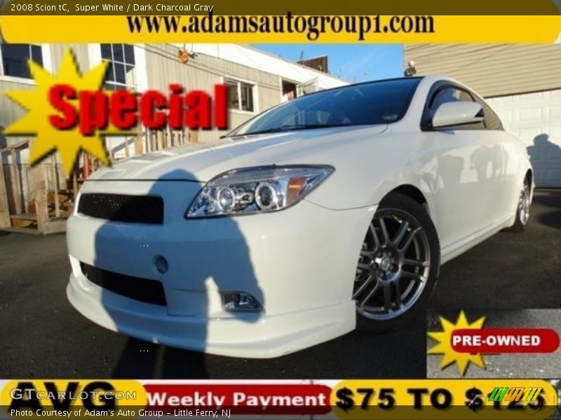 Super White / Dark Charcoal Gray 2008 Scion tC