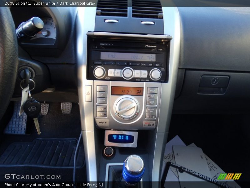 Super White / Dark Charcoal Gray 2008 Scion tC