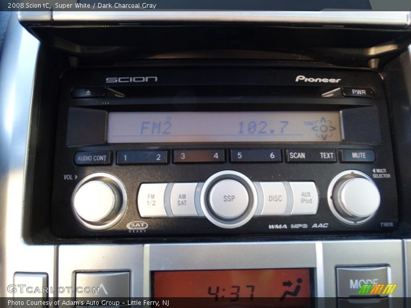 Super White / Dark Charcoal Gray 2008 Scion tC