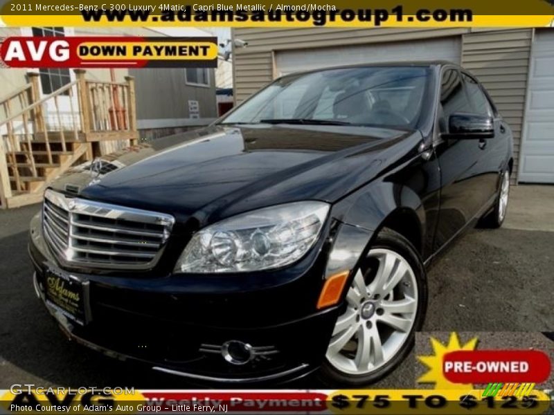 Capri Blue Metallic / Almond/Mocha 2011 Mercedes-Benz C 300 Luxury 4Matic
