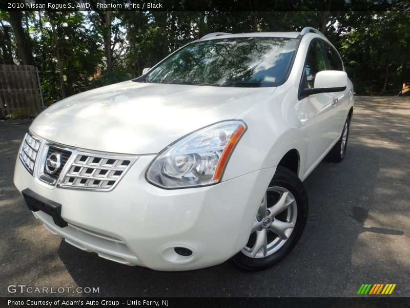 Phantom White / Black 2010 Nissan Rogue SL AWD