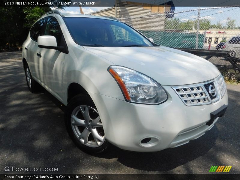 Phantom White / Black 2010 Nissan Rogue SL AWD