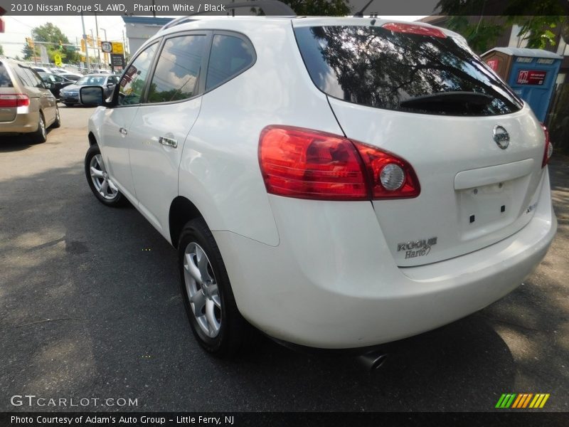 Phantom White / Black 2010 Nissan Rogue SL AWD