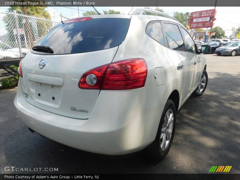 Phantom White / Black 2010 Nissan Rogue SL AWD