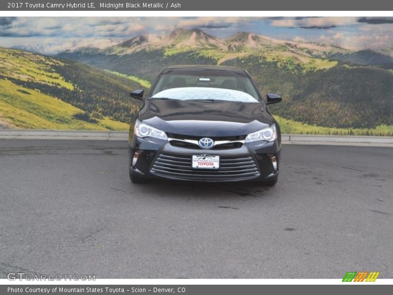 Midnight Black Metallic / Ash 2017 Toyota Camry Hybrid LE