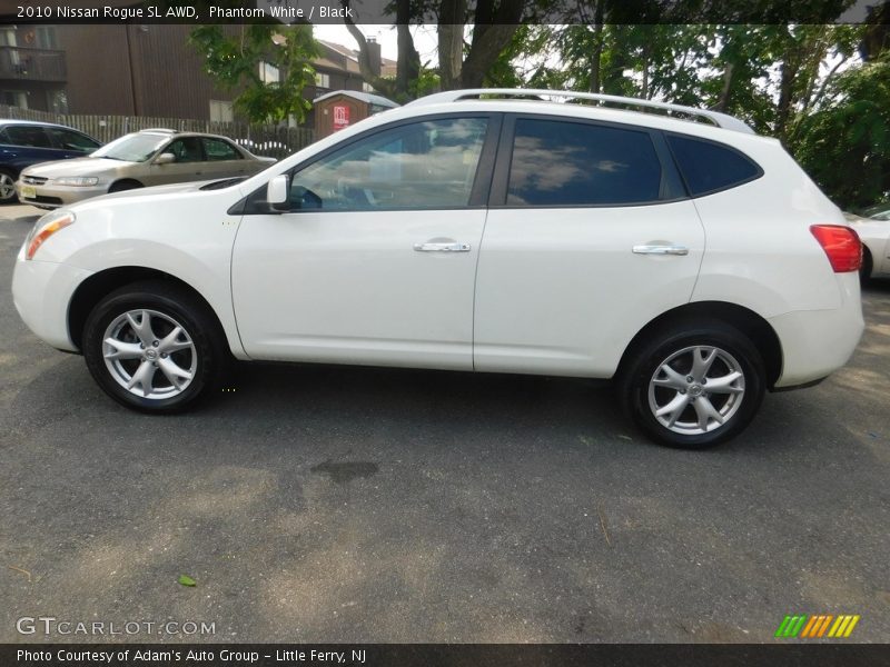 Phantom White / Black 2010 Nissan Rogue SL AWD