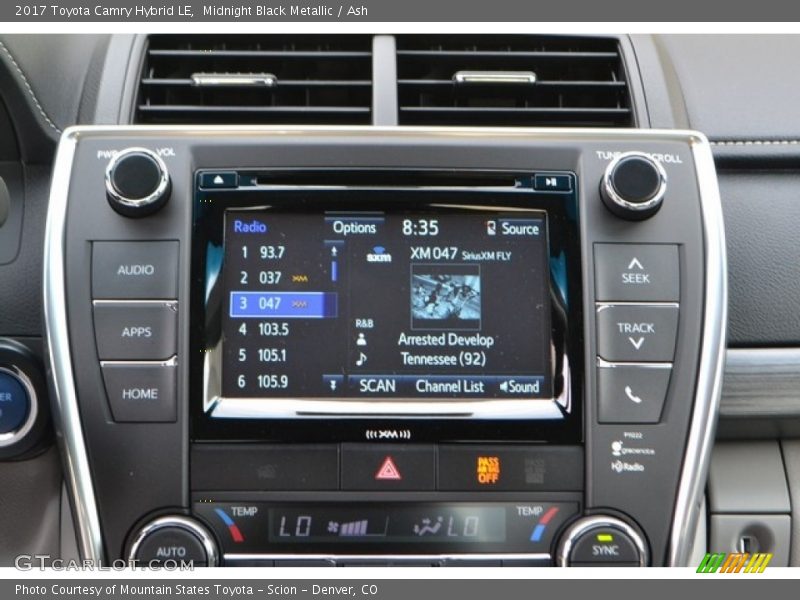 Controls of 2017 Camry Hybrid LE