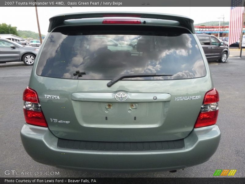 Oasis Green Pearl / Ivory Beige 2007 Toyota Highlander V6 4WD