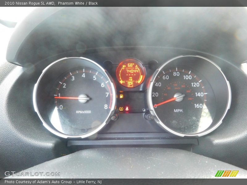 Phantom White / Black 2010 Nissan Rogue SL AWD