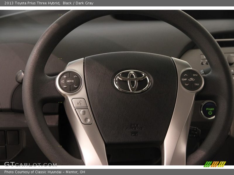 Black / Dark Gray 2013 Toyota Prius Three Hybrid