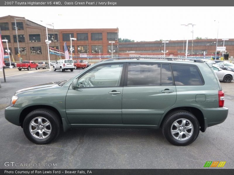 Oasis Green Pearl / Ivory Beige 2007 Toyota Highlander V6 4WD