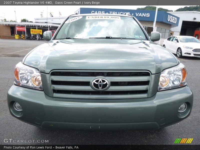 Oasis Green Pearl / Ivory Beige 2007 Toyota Highlander V6 4WD