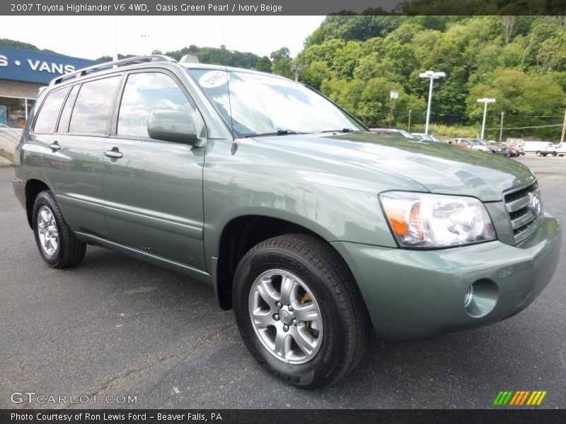 Oasis Green Pearl / Ivory Beige 2007 Toyota Highlander V6 4WD