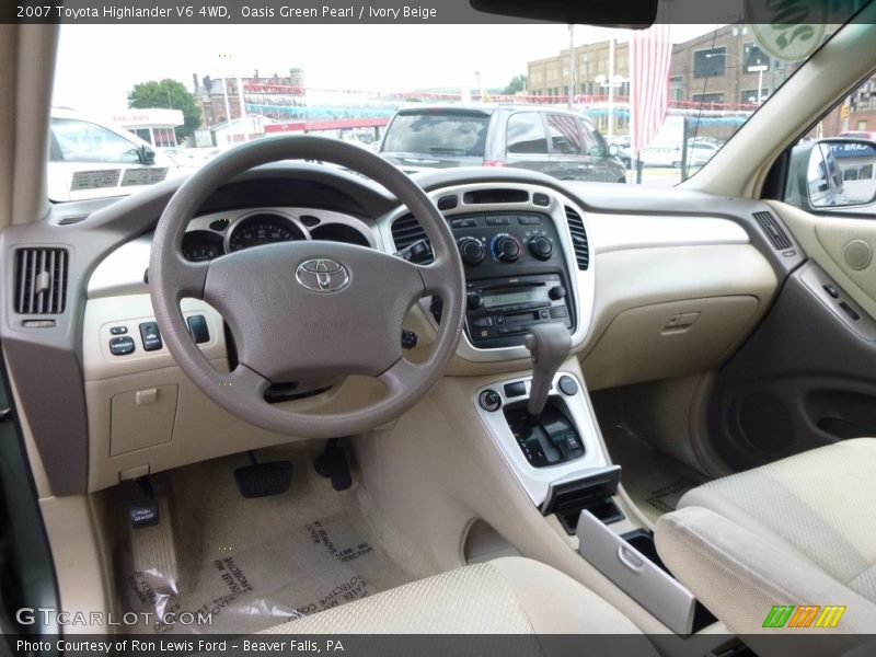 Oasis Green Pearl / Ivory Beige 2007 Toyota Highlander V6 4WD