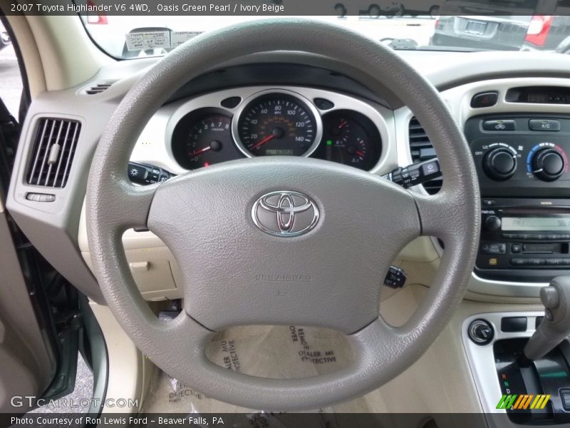 Oasis Green Pearl / Ivory Beige 2007 Toyota Highlander V6 4WD