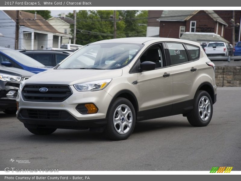 White Gold / Charcoal Black 2017 Ford Escape S