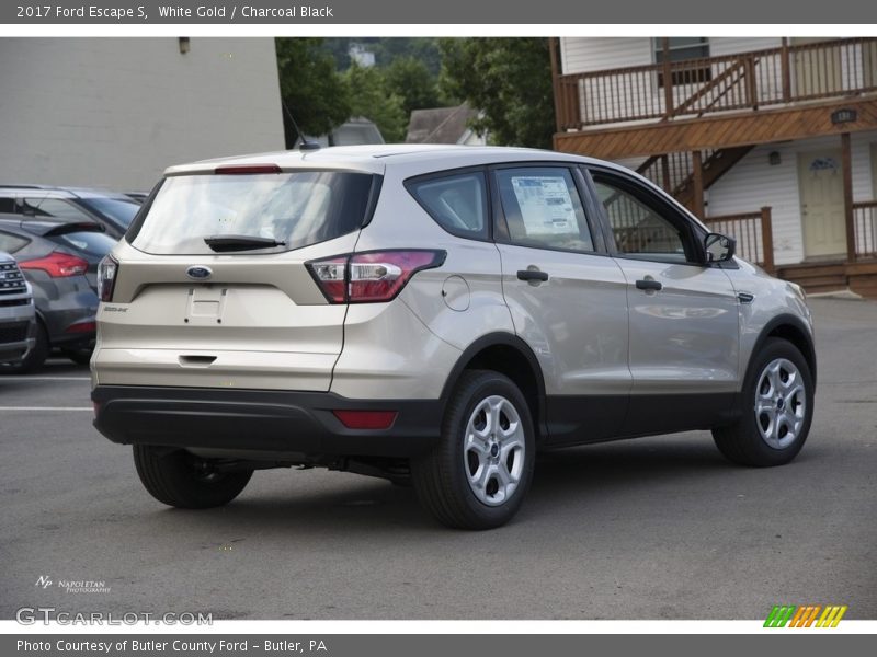 White Gold / Charcoal Black 2017 Ford Escape S