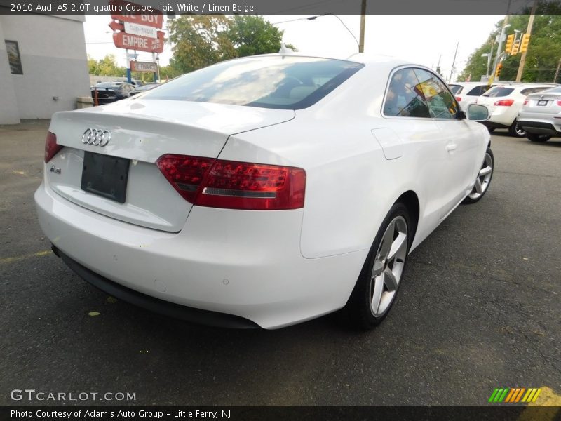 Ibis White / Linen Beige 2010 Audi A5 2.0T quattro Coupe