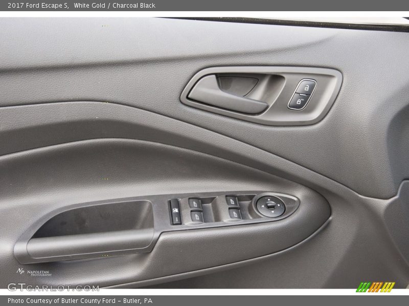 White Gold / Charcoal Black 2017 Ford Escape S