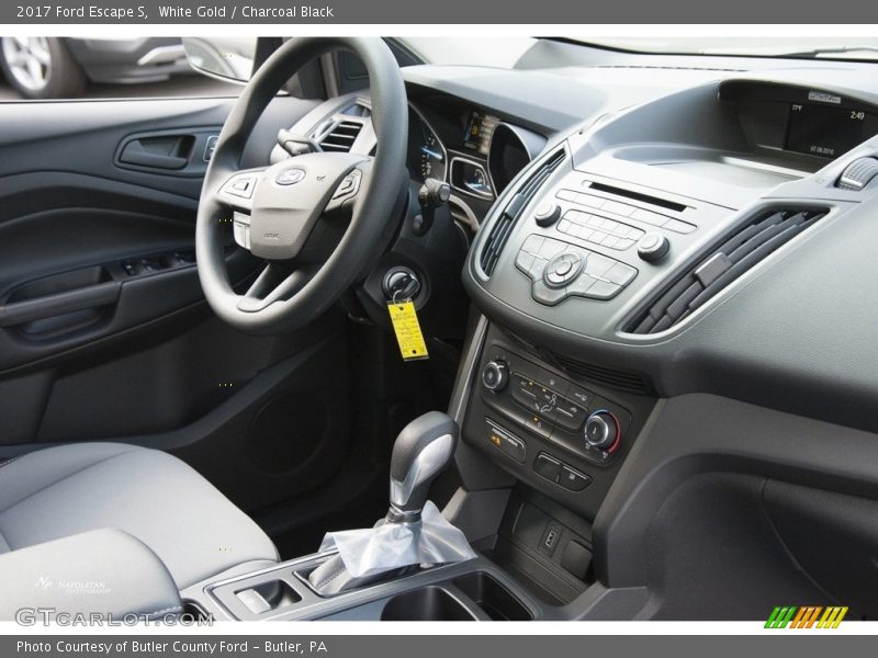 White Gold / Charcoal Black 2017 Ford Escape S