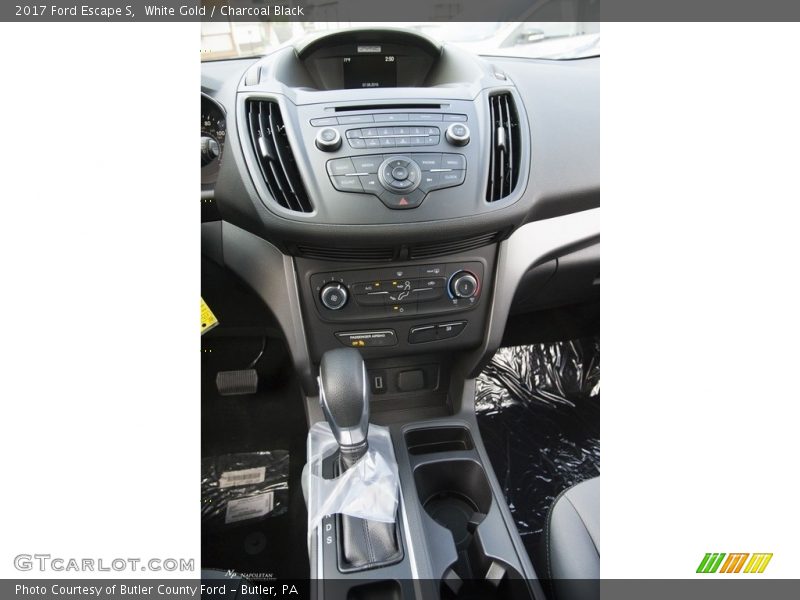 White Gold / Charcoal Black 2017 Ford Escape S