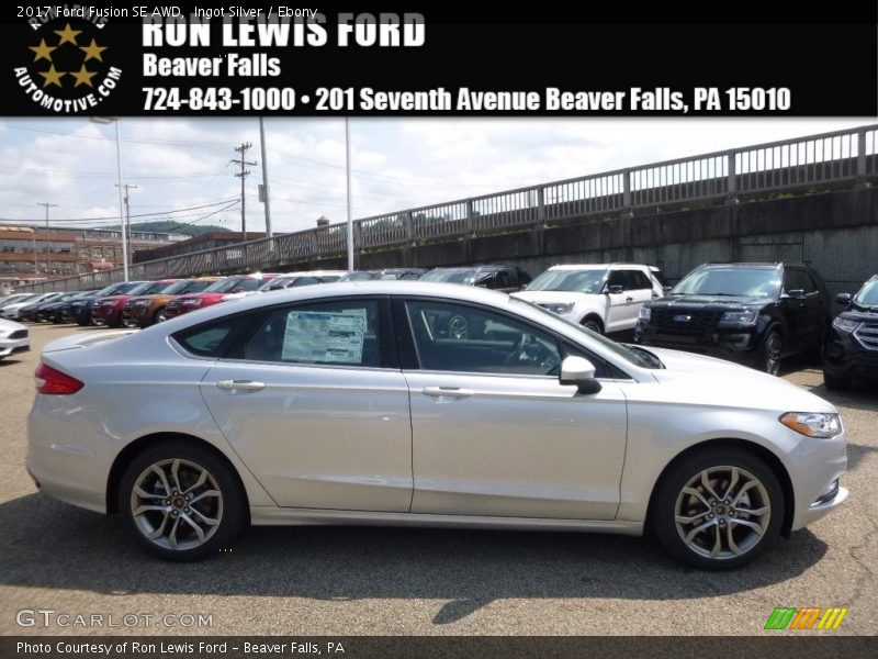 Ingot Silver / Ebony 2017 Ford Fusion SE AWD
