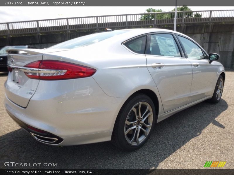 Ingot Silver / Ebony 2017 Ford Fusion SE AWD