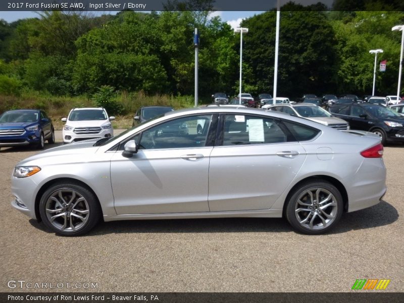 Ingot Silver / Ebony 2017 Ford Fusion SE AWD