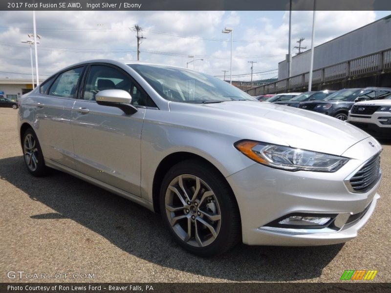 Ingot Silver / Ebony 2017 Ford Fusion SE AWD