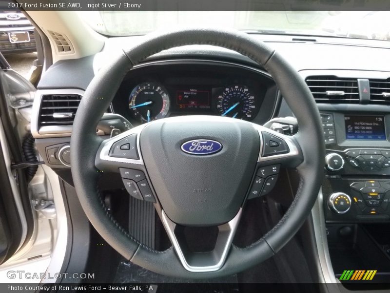 Ingot Silver / Ebony 2017 Ford Fusion SE AWD