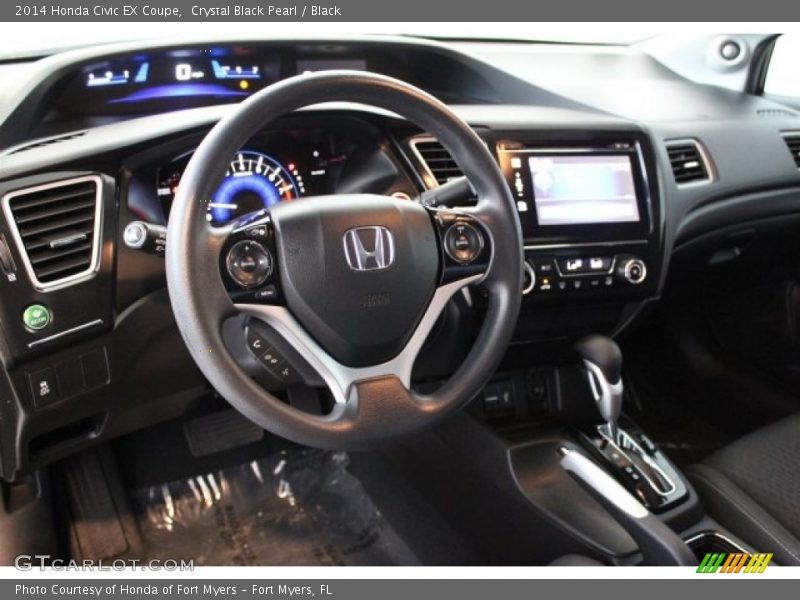 Crystal Black Pearl / Black 2014 Honda Civic EX Coupe