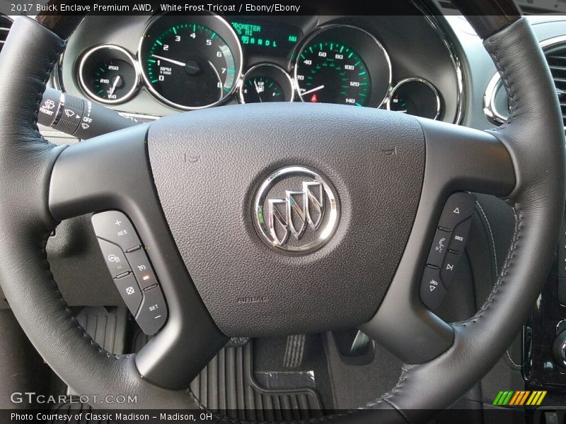 White Frost Tricoat / Ebony/Ebony 2017 Buick Enclave Premium AWD