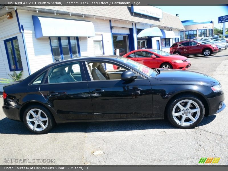 Phantom Black Pearl Effect / Cardamom Beige 2009 Audi A4 2.0T quattro Sedan