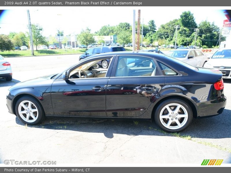 Phantom Black Pearl Effect / Cardamom Beige 2009 Audi A4 2.0T quattro Sedan