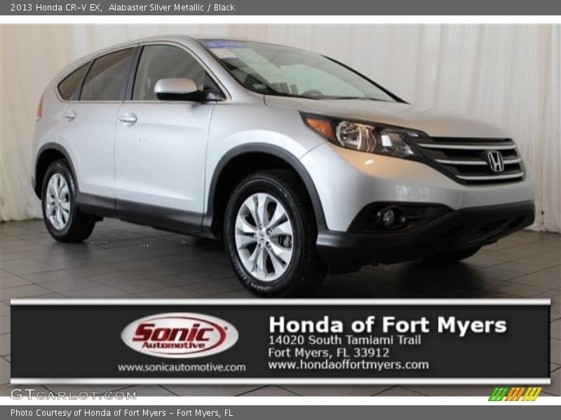 Alabaster Silver Metallic / Black 2013 Honda CR-V EX