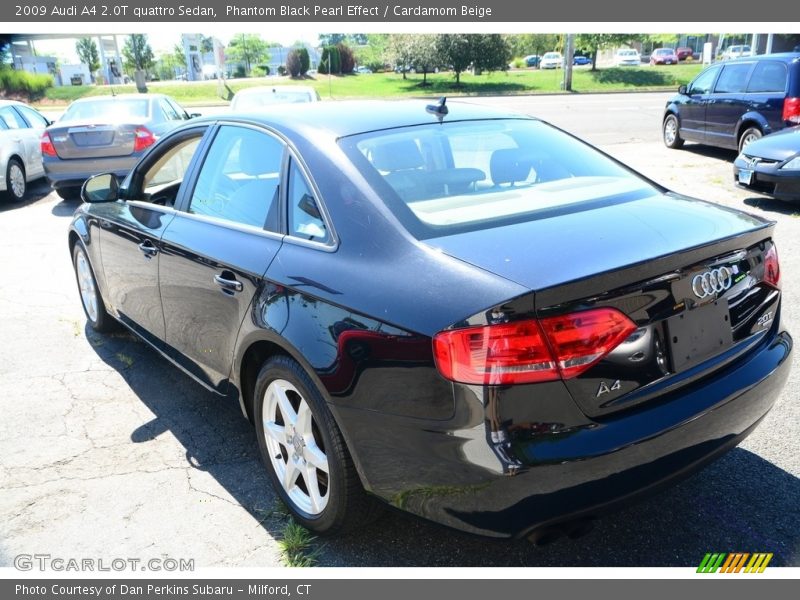 Phantom Black Pearl Effect / Cardamom Beige 2009 Audi A4 2.0T quattro Sedan