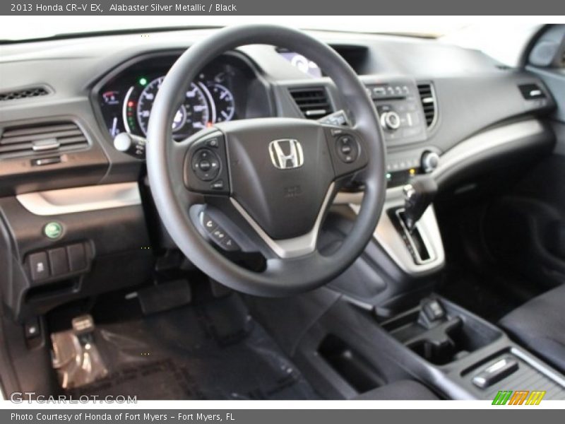Alabaster Silver Metallic / Black 2013 Honda CR-V EX