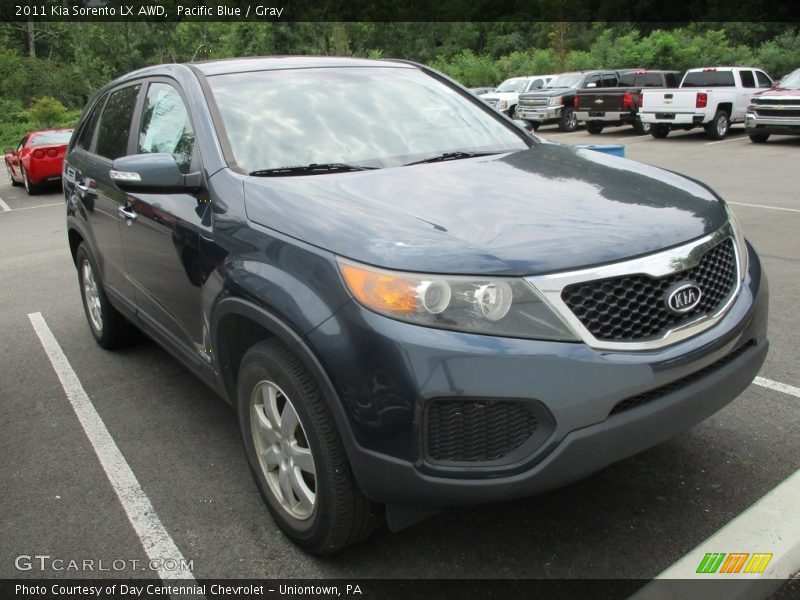 Pacific Blue / Gray 2011 Kia Sorento LX AWD