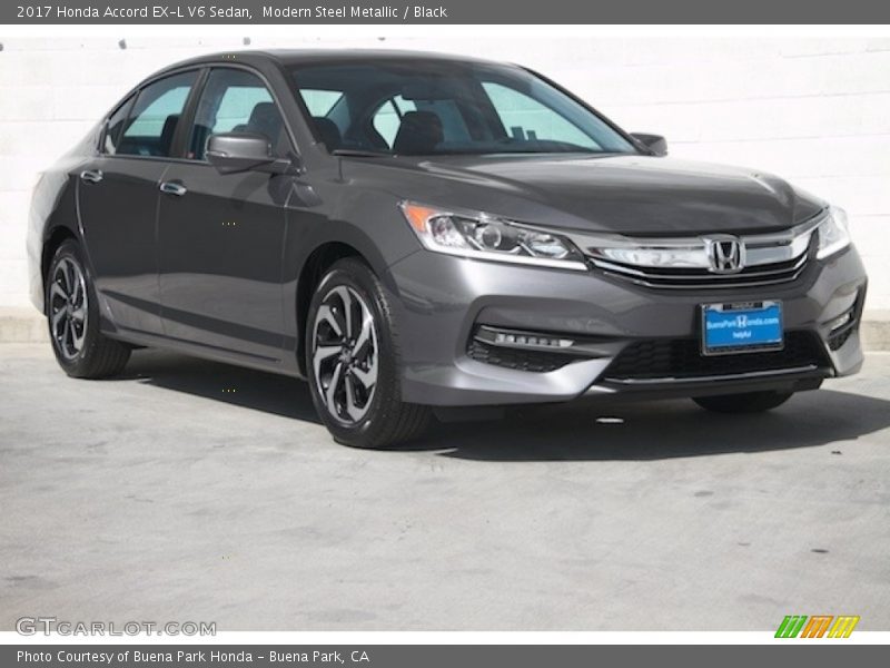 Modern Steel Metallic / Black 2017 Honda Accord EX-L V6 Sedan