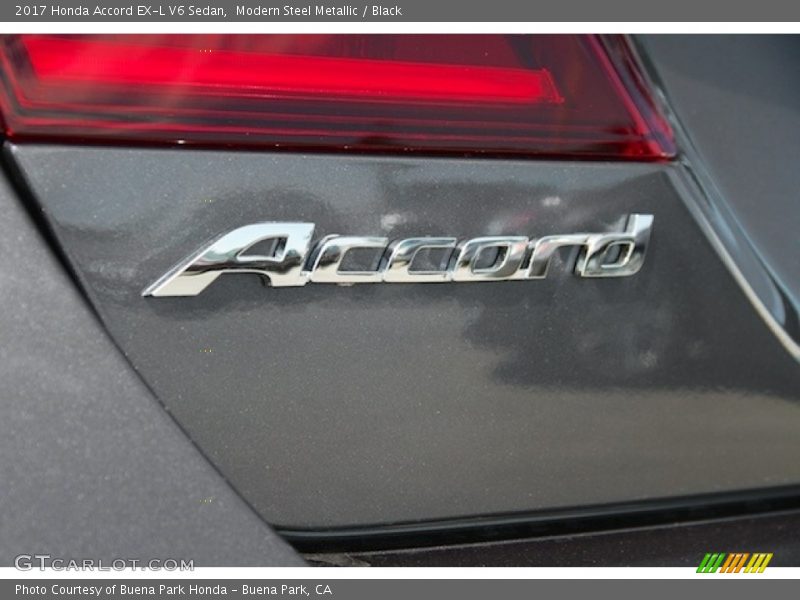 Modern Steel Metallic / Black 2017 Honda Accord EX-L V6 Sedan