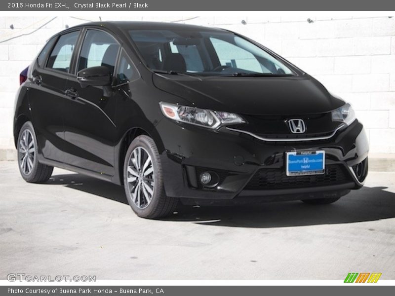 Crystal Black Pearl / Black 2016 Honda Fit EX-L