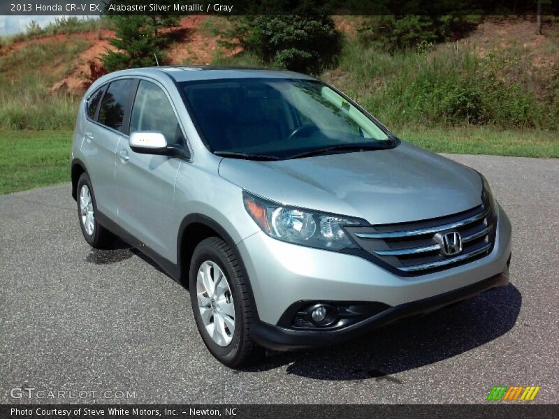 Alabaster Silver Metallic / Gray 2013 Honda CR-V EX