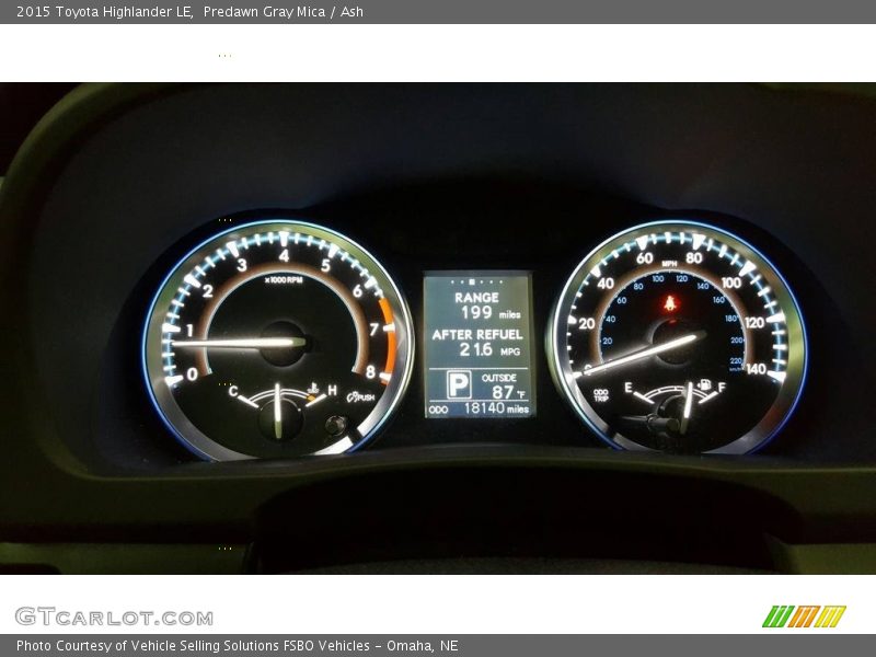 Predawn Gray Mica / Ash 2015 Toyota Highlander LE