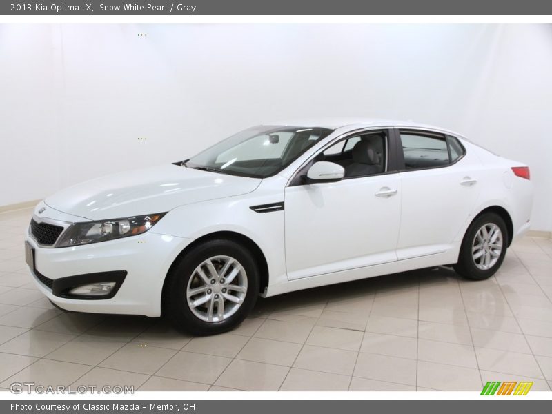 Snow White Pearl / Gray 2013 Kia Optima LX