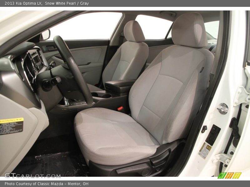 Snow White Pearl / Gray 2013 Kia Optima LX