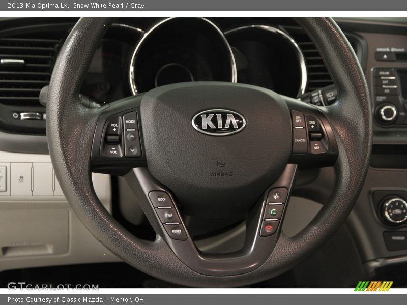 Snow White Pearl / Gray 2013 Kia Optima LX